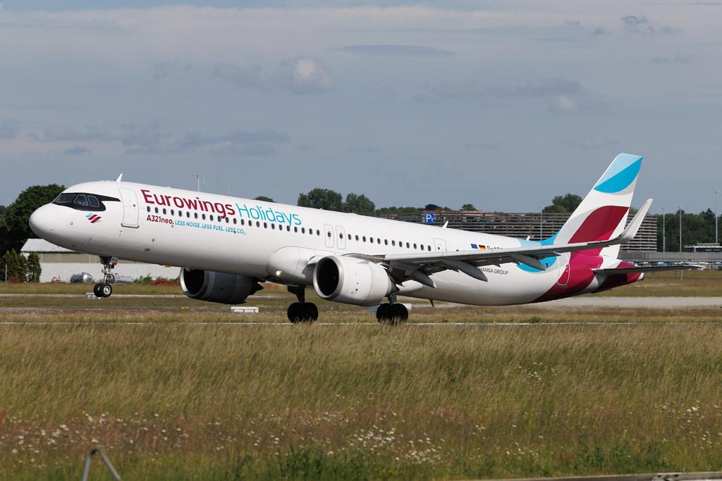 Hamburg Airport: Eurowings (EW / EWG) | Livery: Eurowings Holidays special colours | Airbus A321-251NX A21N | D-AEEA | MSN 11412