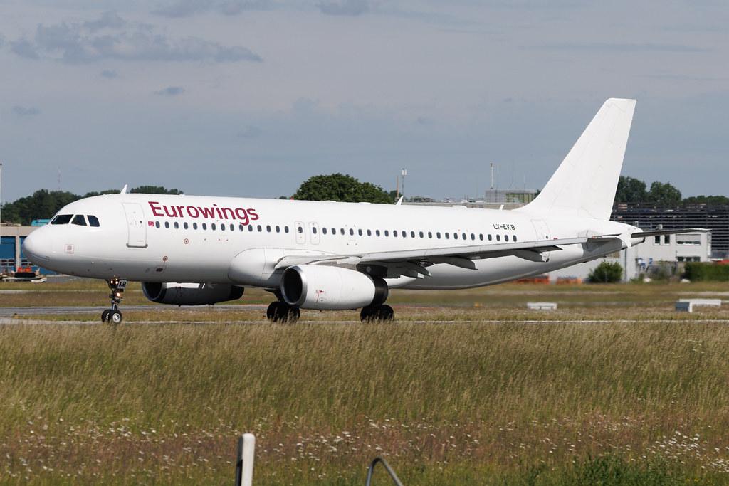 Hamburg Airport: Eurowings (EW / EWG) | Operator: GetJet Airlines | Airbus A320-232 A320 | LY-EKB | MSN 05348
