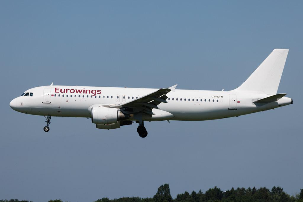 Hamburg Airport: Eurowings (EW / EWG) | Operator: GetJet Airlines | Airbus A320-214 A320 | LY-GYM | MSN 02584