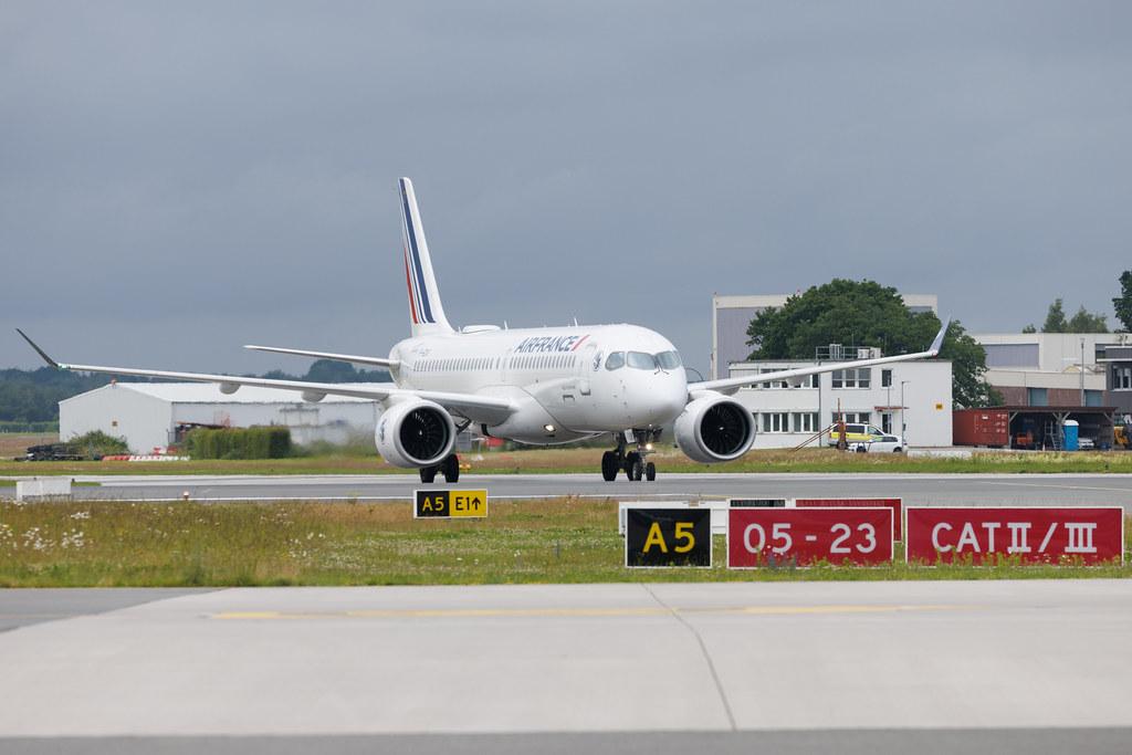 Hamburg Airport: Air France (AF / AFR) | Airbus A220-300 BCS3 | F-HZUK | MSN 55173