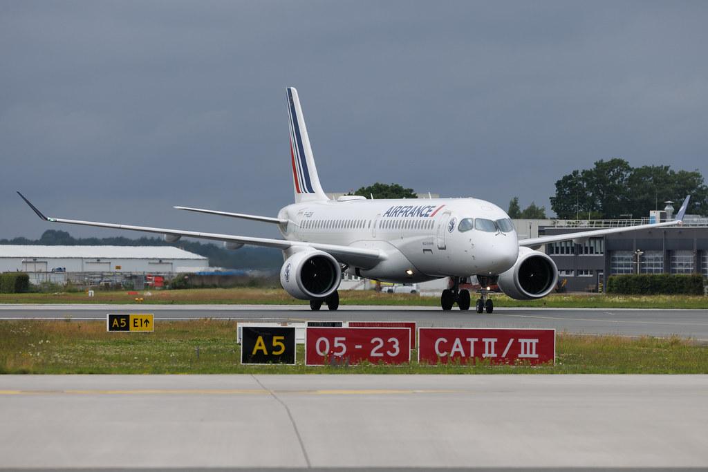 Hamburg Airport: Air France (AF / AFR) | Airbus A220-300 BCS3 | F-HZUK | MSN 55173