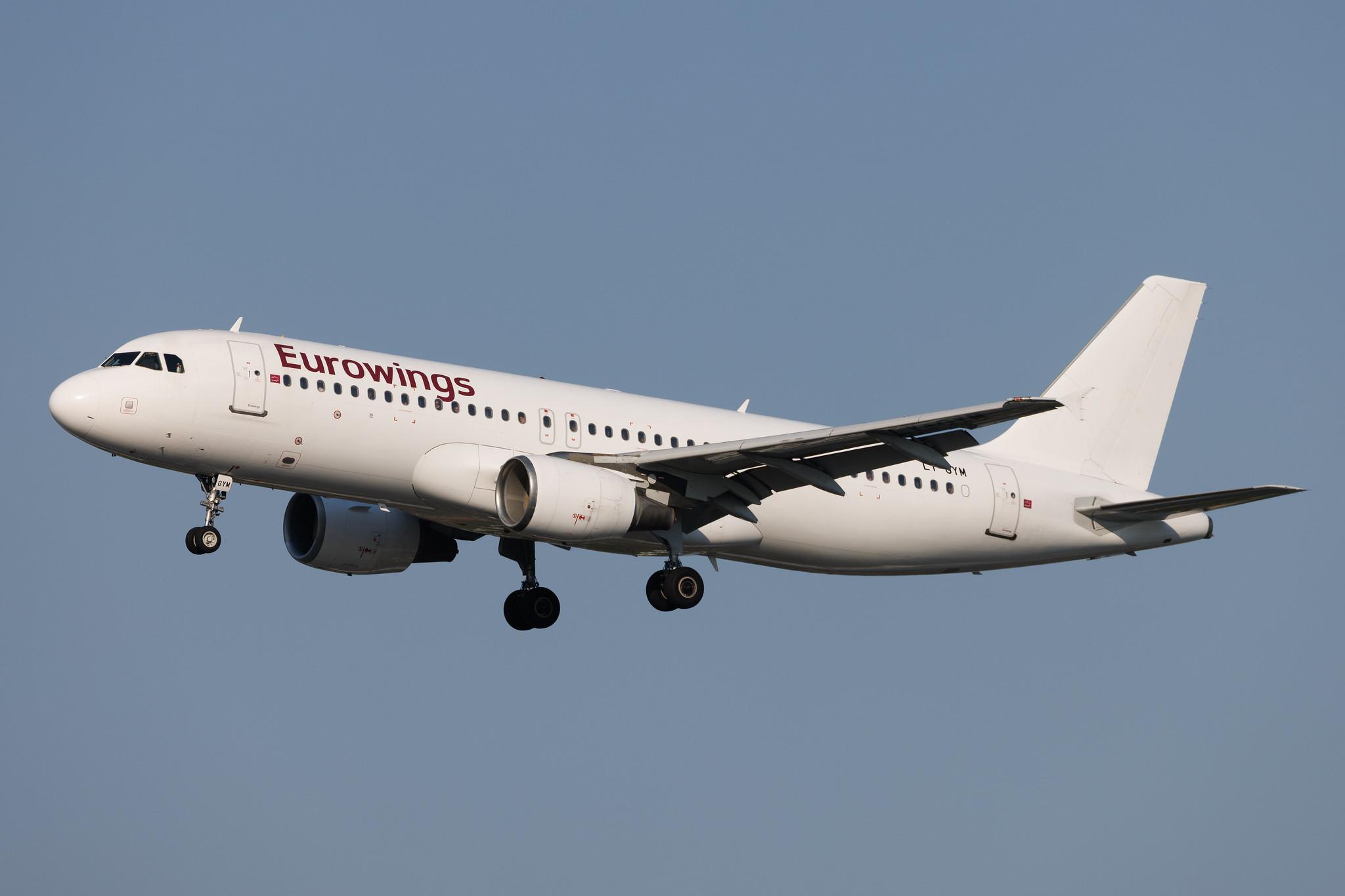 Hamburg Airport: Eurowings (EW / EWG) | Operator: GetJet Airlines | Airbus A320-214 A320 | LY-GYM | MSN 02584