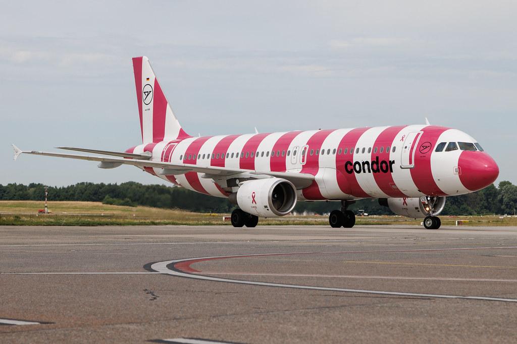 Hamburg Airport: Condor (DE / CFG) | Livery: Breast Cancer Awareness Livery | Airbus A320-214 A320 | D-AICS | MSN 4478