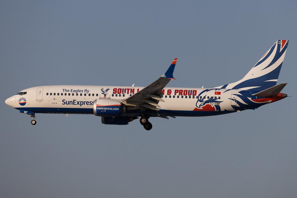 Hamburg Airport: SunExpress (XQ / SXS) | Livery: Crystal Palace Livery | Boeing 737 MAX 8 B38M | TC-SMF | MSN 43300
