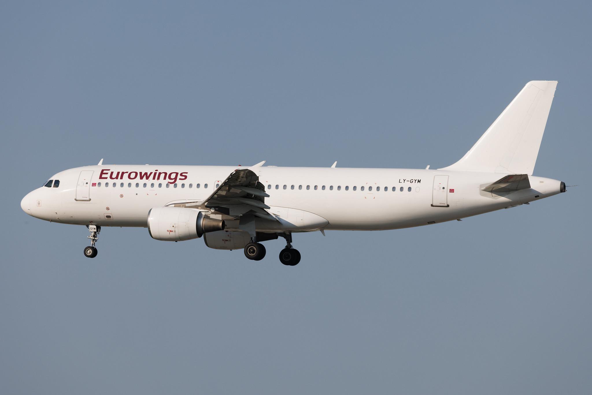 Hamburg Airport: Eurowings (EW / EWG) | Operator: GetJet Airlines | Airbus A320-214 A320 | LY-GYM | MSN 02584