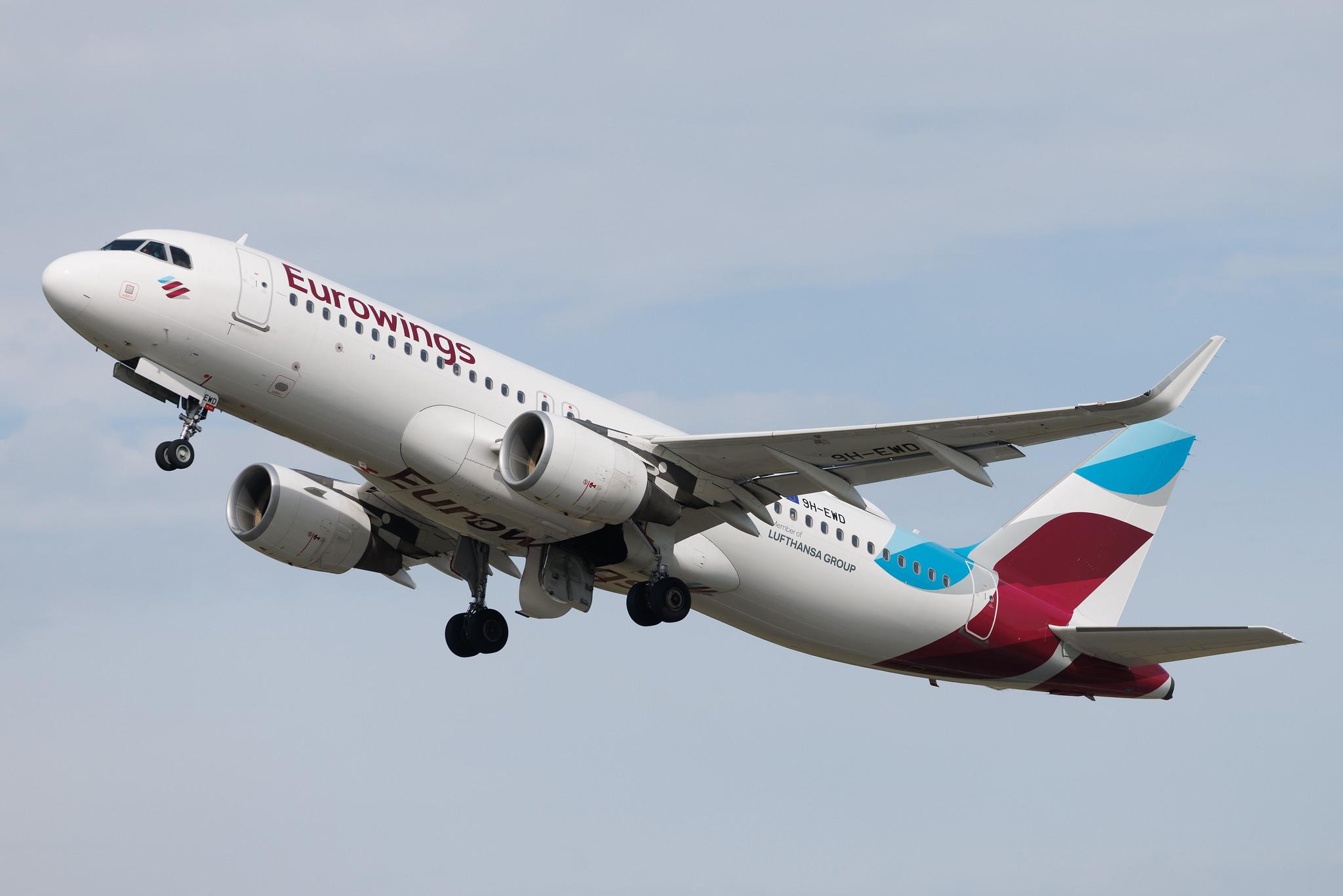 Hamburg Airport: Eurowings (EW / EWG) | Operator: Eurowings Europe | Airbus A320-214 A320 | 9H-EWD | MSN 07019