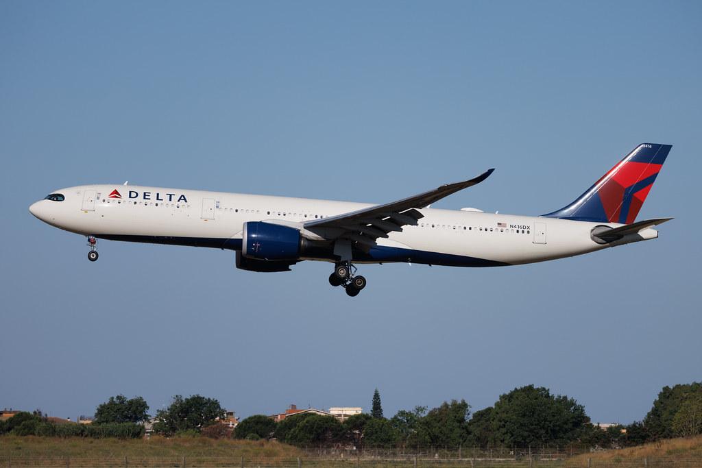 Rome Leonardo da Vinci Fiumicino Airport: Delta Air Lines (DL / DAL) | Airbus A330-941 A339 | N416DX | MSN 1999