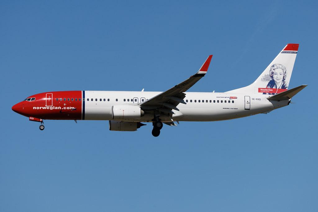 Rome Leonardo da Vinci Fiumicino Airport: Norwegian (DY / NOZ) | Livery: Wenche Foss Livery | Operator: Norwegian Air Sweden | Boeing 737-86N B738 | SE-RXD | MSN 38043