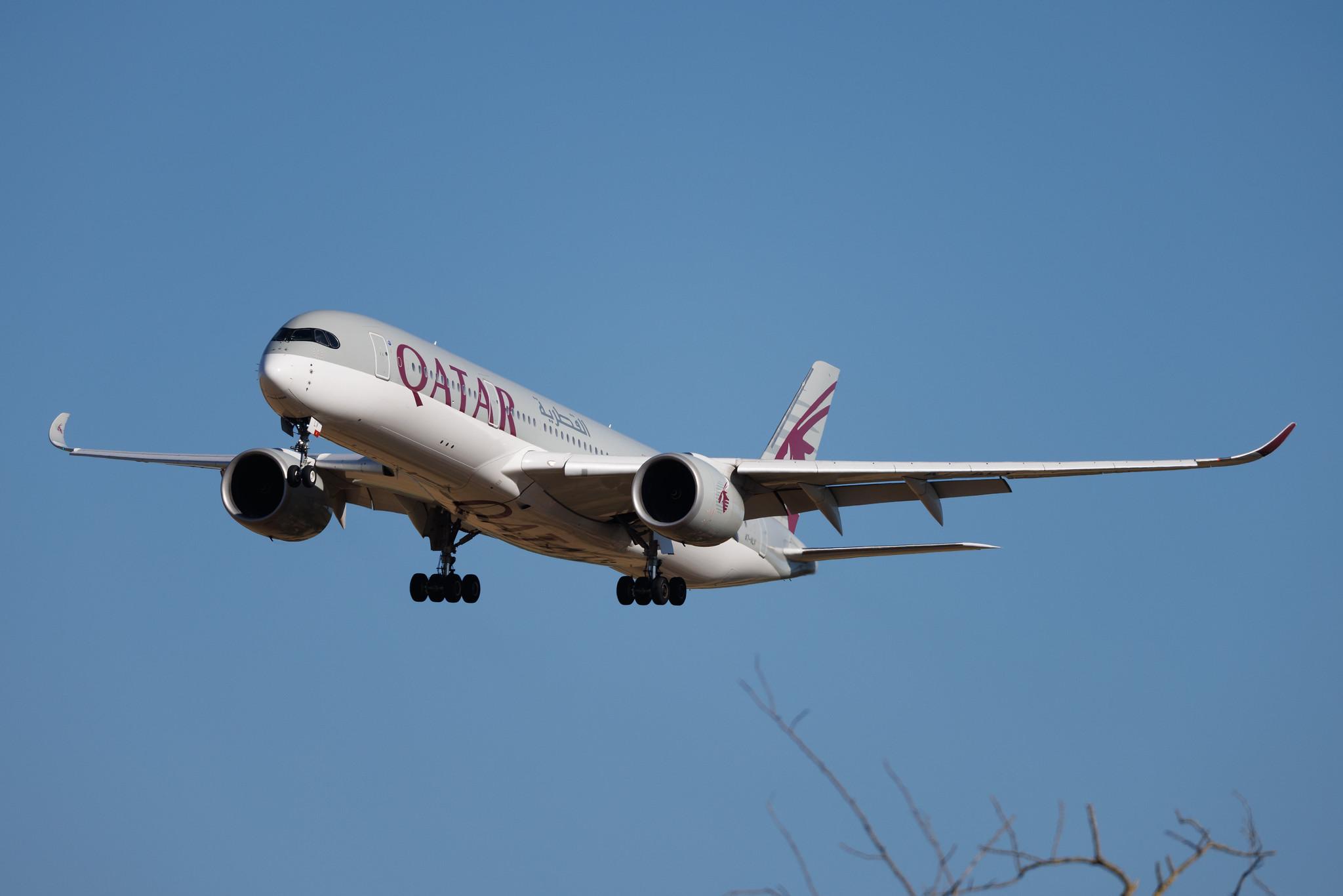 Rome Leonardo da Vinci Fiumicino Airport: Qatar Airways (QR / QTR) | Airbus A350-941 A359 | A7-ALY | MSN 132