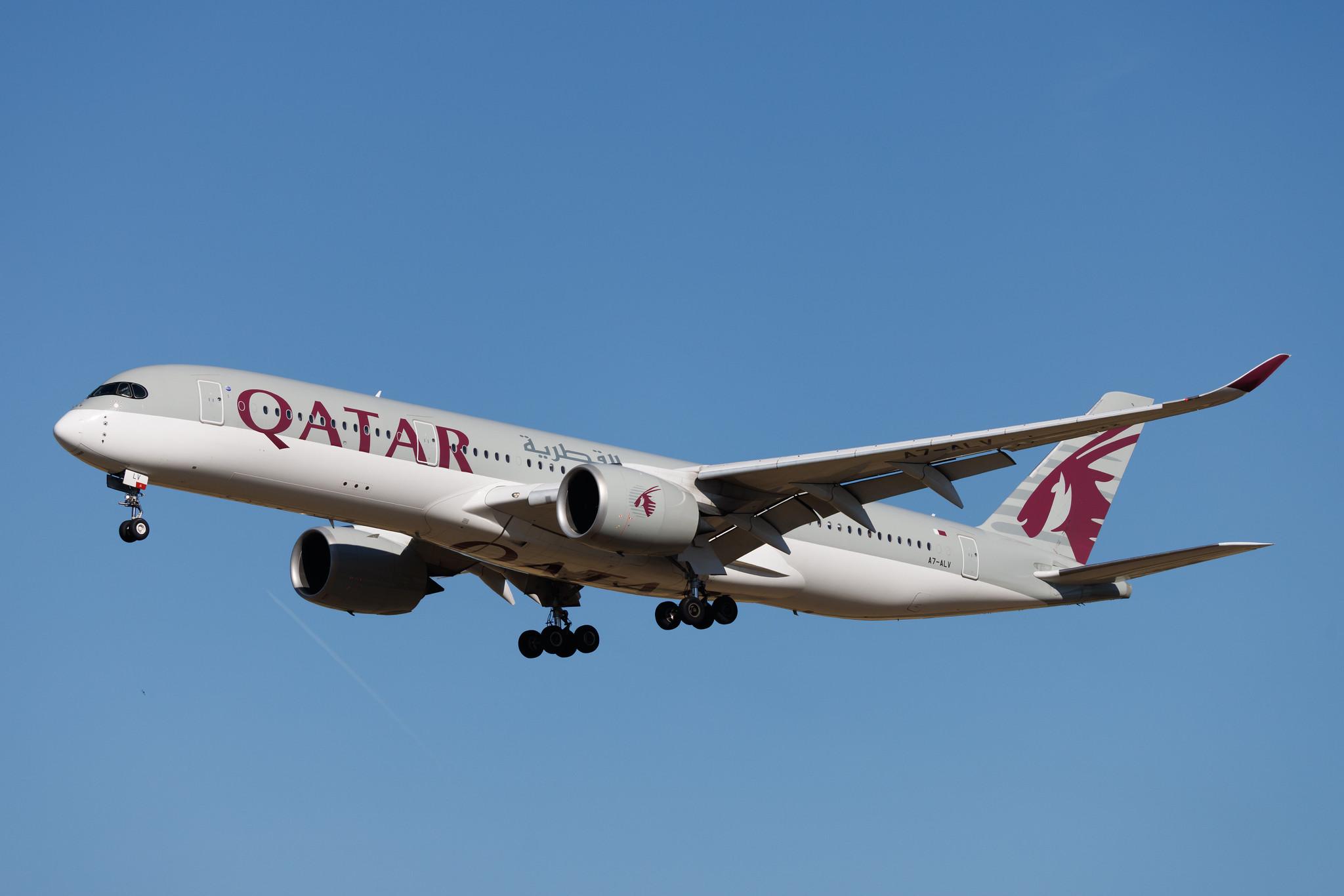 Rome Leonardo da Vinci Fiumicino Airport: Qatar Airways (QR / QTR) | Airbus A350-941 A359 | A7-ALY | MSN 132