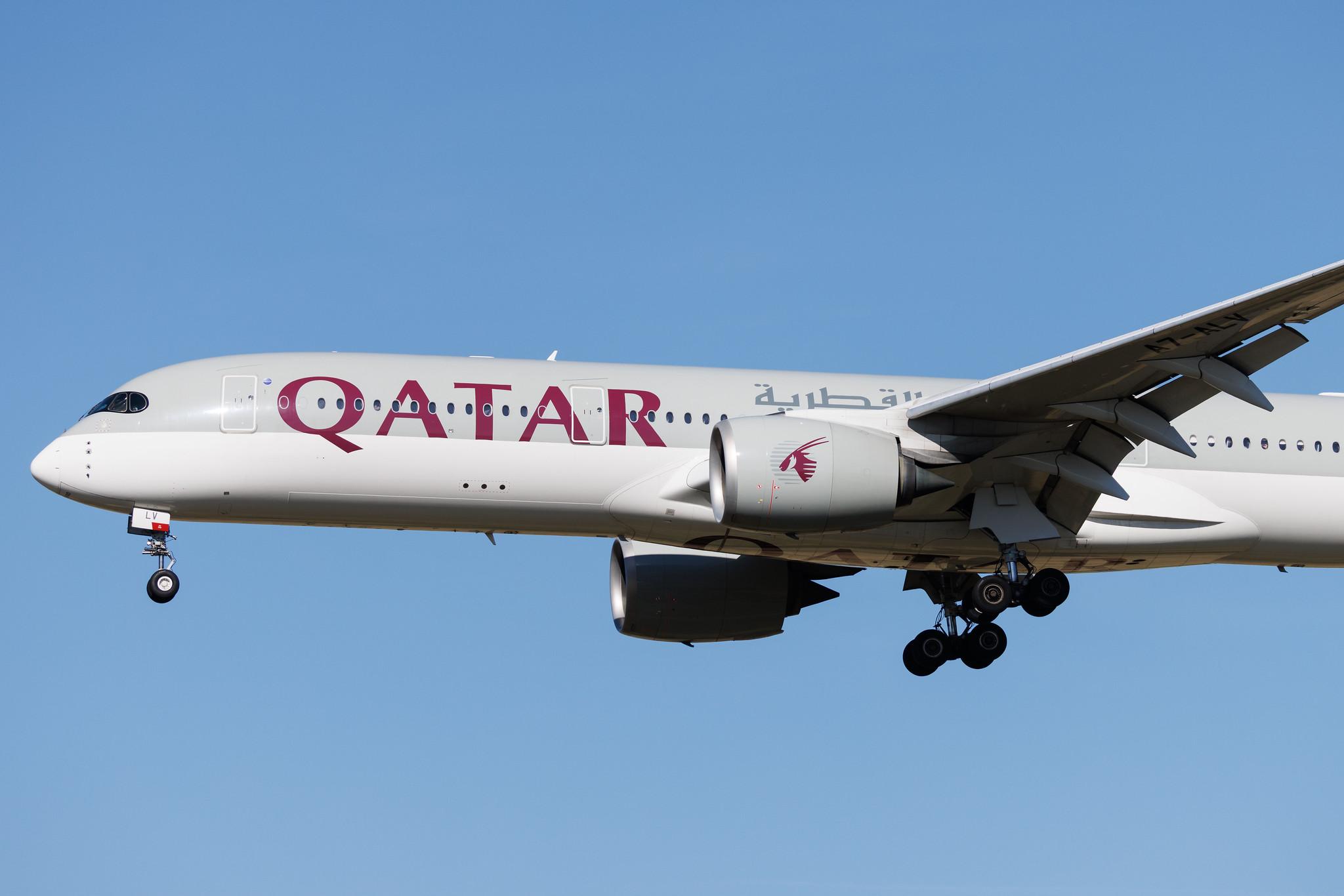 Rome Leonardo da Vinci Fiumicino Airport: Qatar Airways (QR / QTR) | Airbus A350-941 A359 | A7-ALY | MSN 132