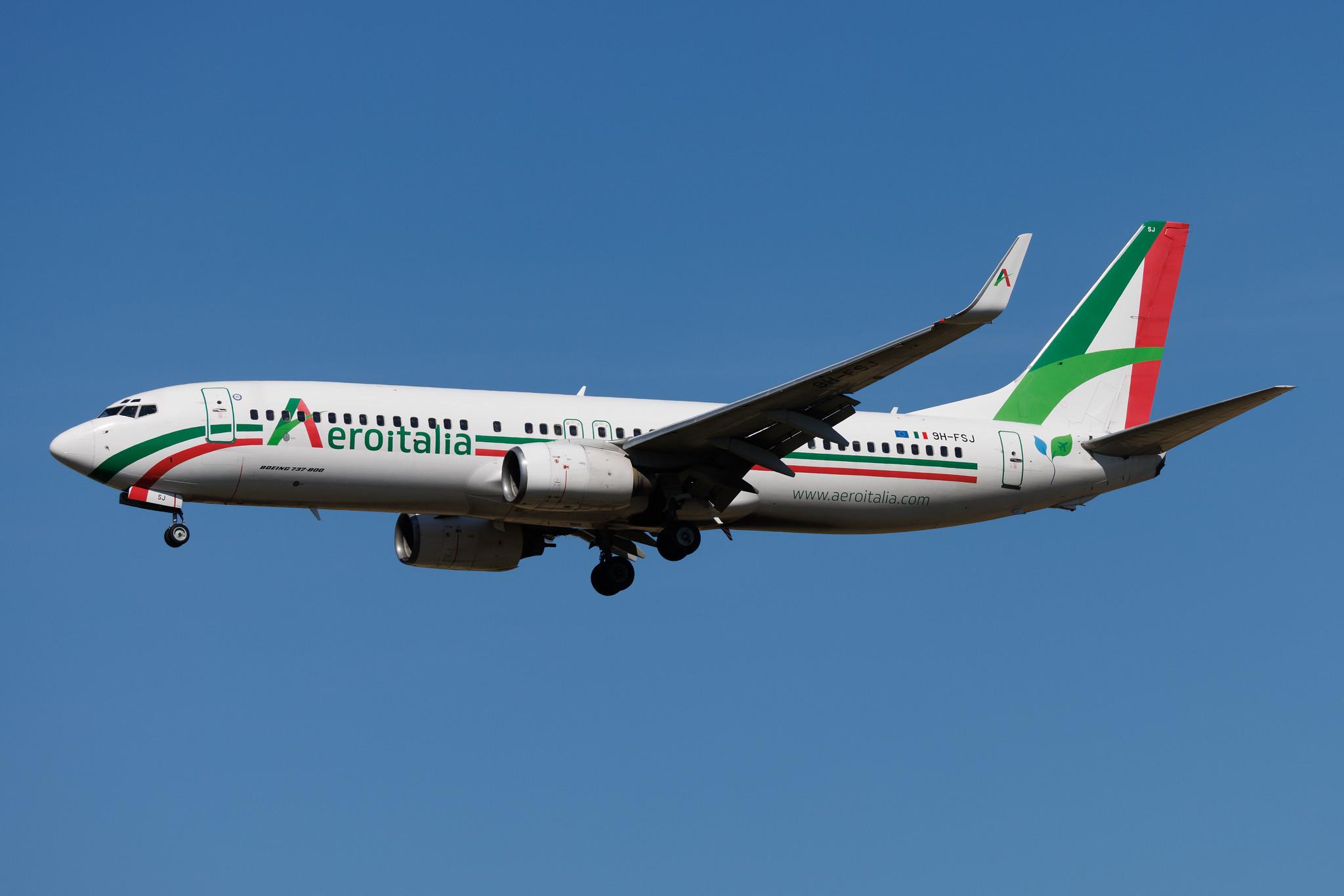 Rome Leonardo da Vinci Fiumicino Airport: Aeroitalia (XZ / AEZ) | Boeing 737-86N B738 | 9H-FSJ | MSN 29888