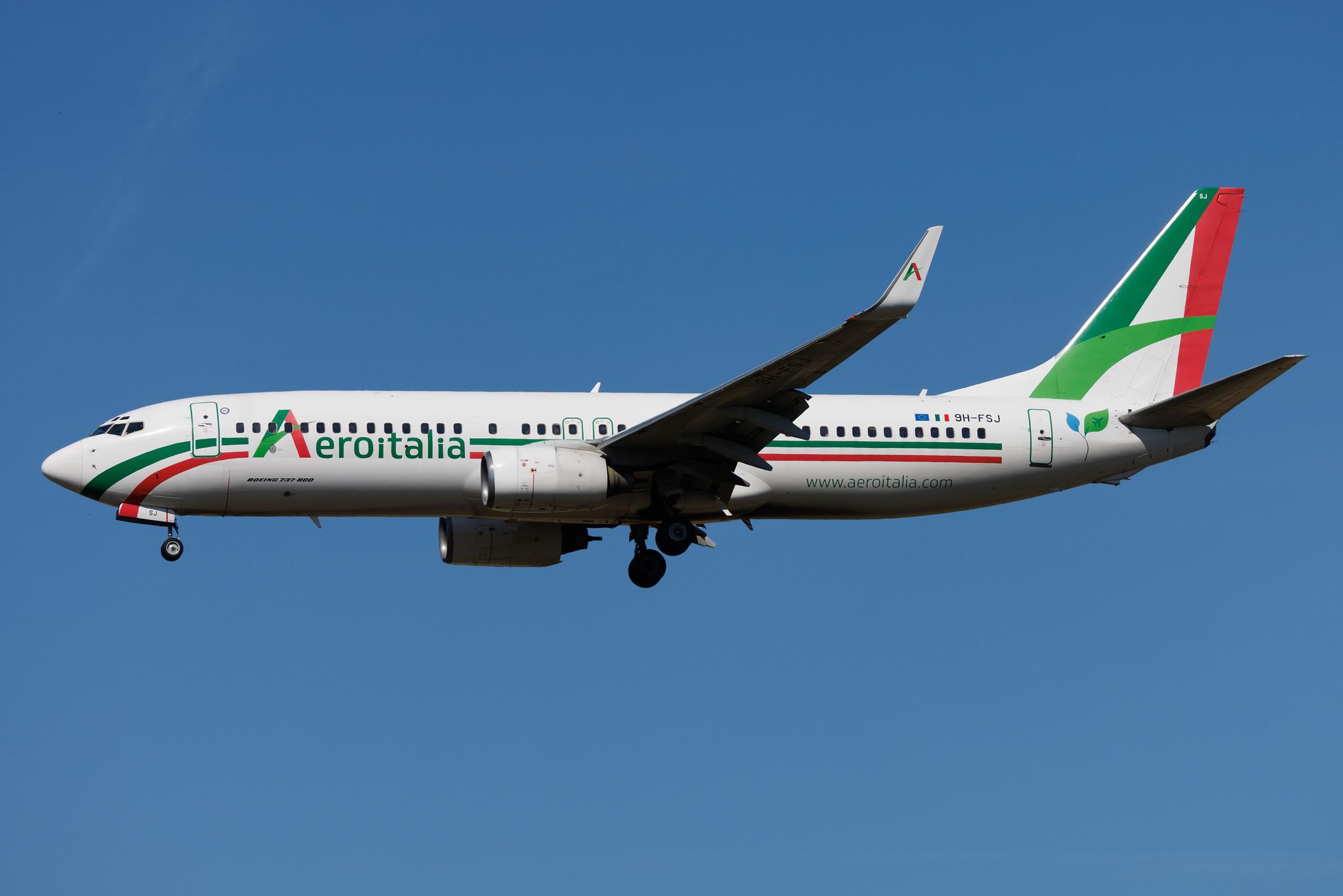 Rome Leonardo da Vinci Fiumicino Airport: Aeroitalia (XZ / AEZ) | Boeing 737-86N B738 | 9H-FSJ | MSN 29888