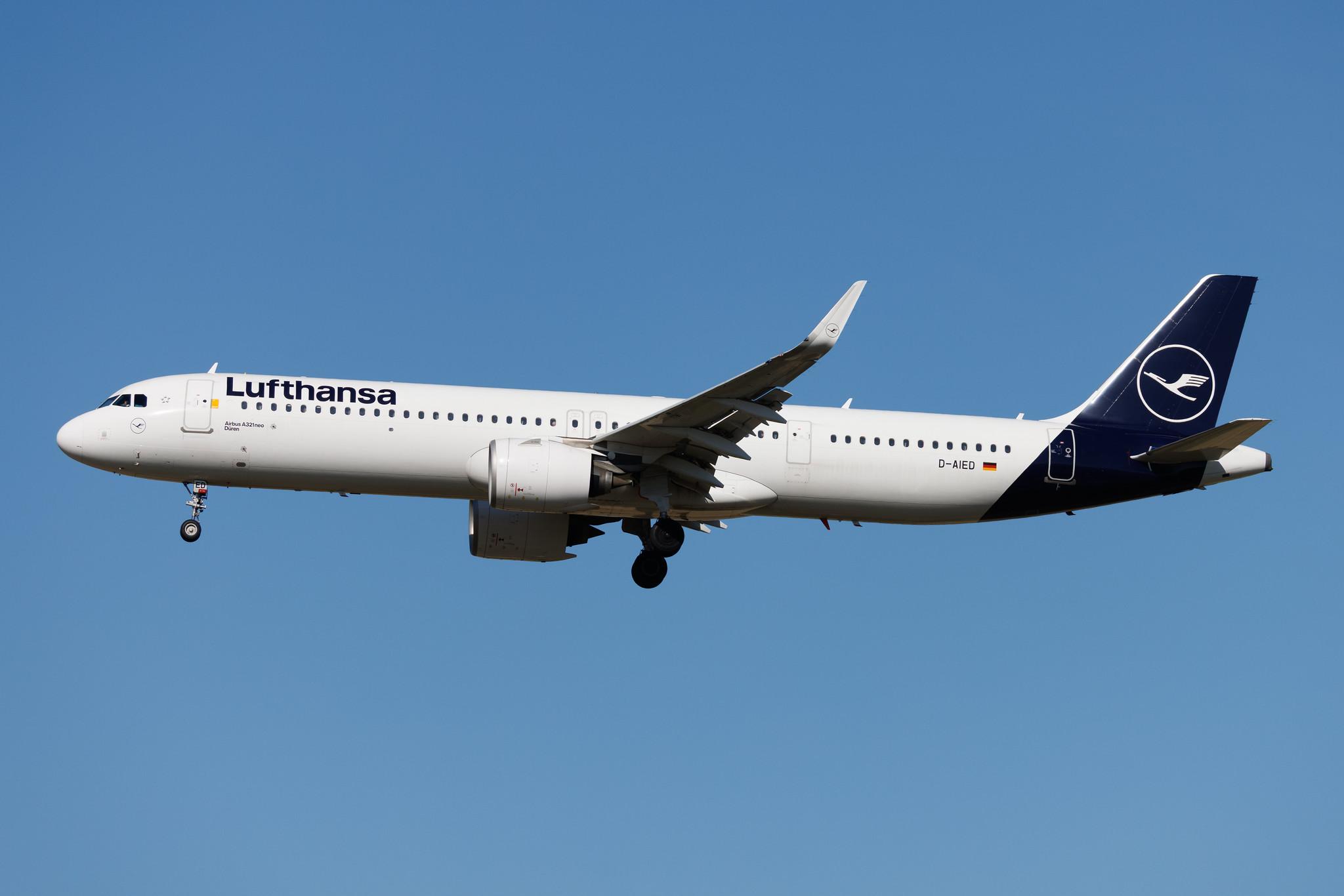 Rome Leonardo da Vinci Fiumicino Airport: Lufthansa (LH / DLH) | Airbus A321-271NX A21N | D-AIED | MSN 8958