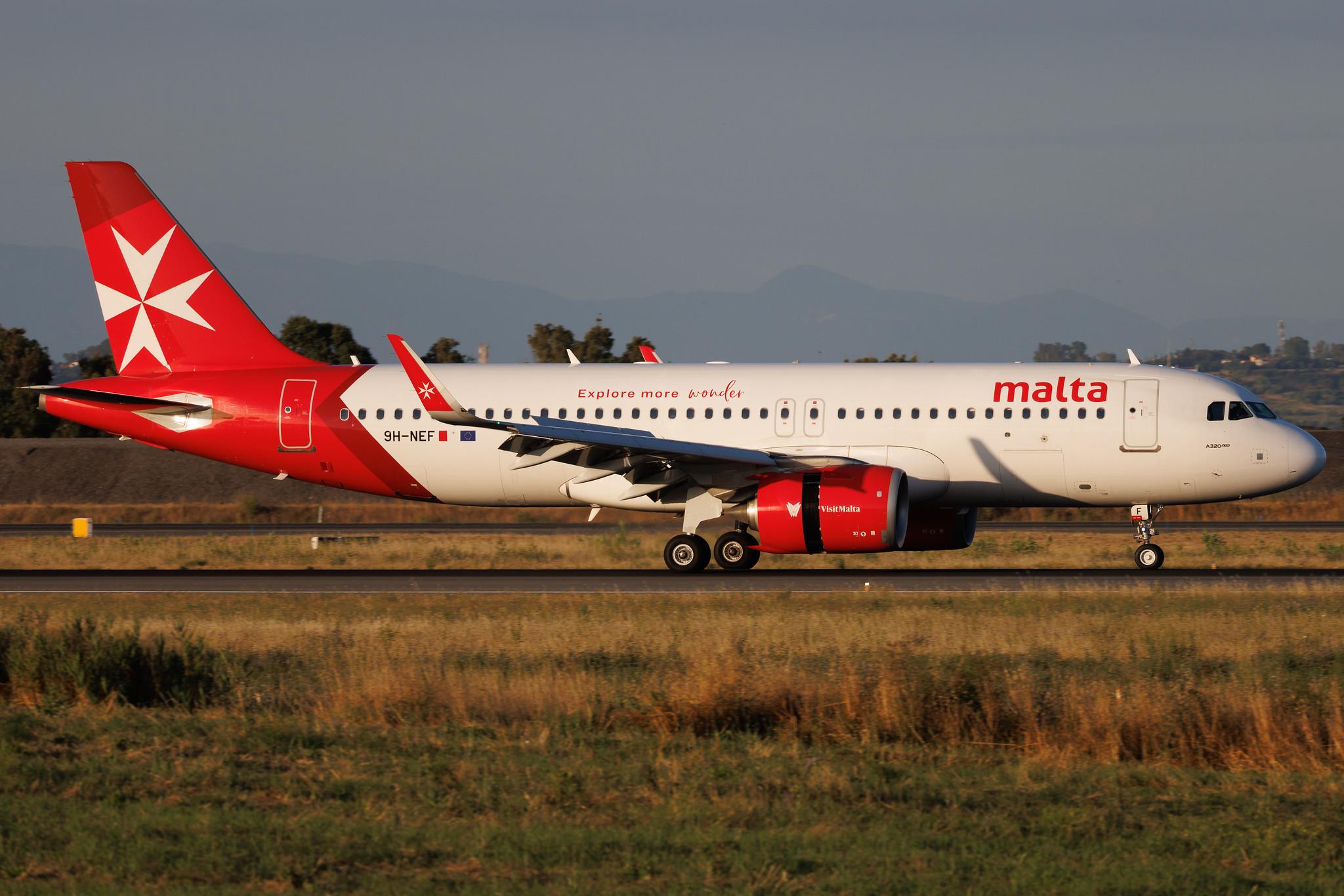 Rome Leonardo da Vinci Fiumicino Airport: KM Malta Airlines (KM / KMM) | Airbus A320-251N A20N | 9H-NEF | MSN 11518