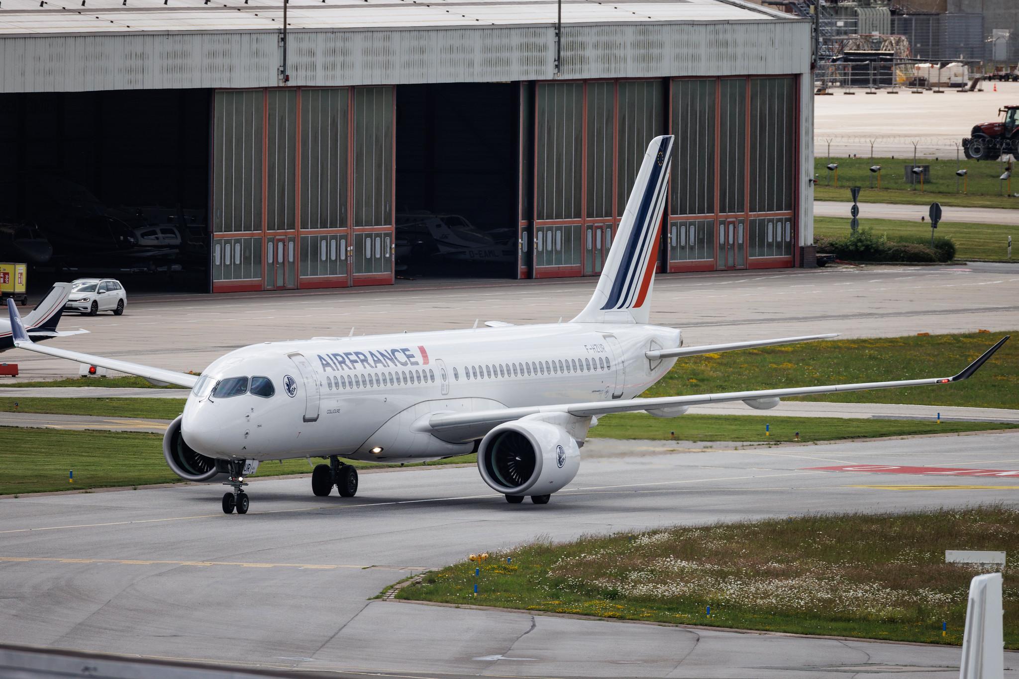 Hamburg Airport: Air France (AF / AFR) | Airbus A220-300 BCS3 | F-HZUR | MSN 55198