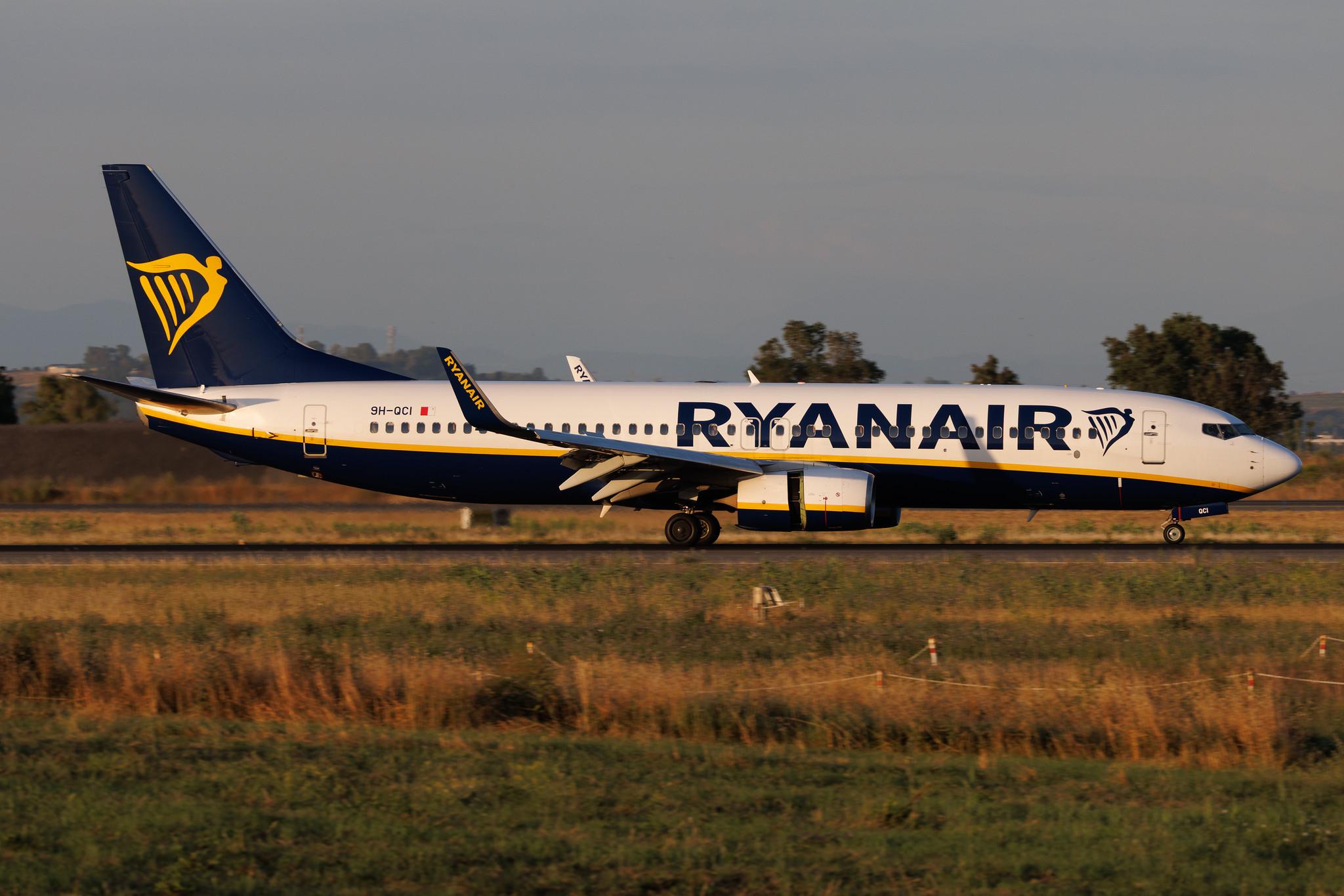 Rome Leonardo da Vinci Fiumicino Airport: Ryanair (FR / RYR) | Operator: Malta Air | Boeing 737-8AS B738 | 9H-QCI | MSN 44726