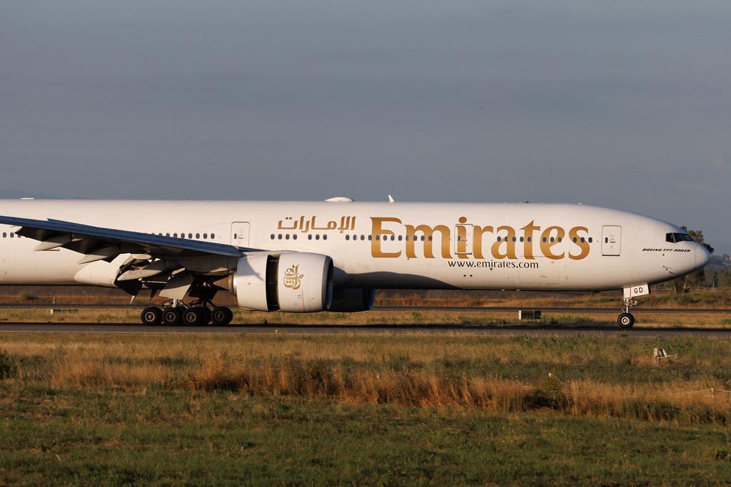 Rome Leonardo da Vinci Fiumicino Airport: Emirates (EK / UAE) | Boeing 777-31H(ER) B77W | A6-EGD | MSN 38988
