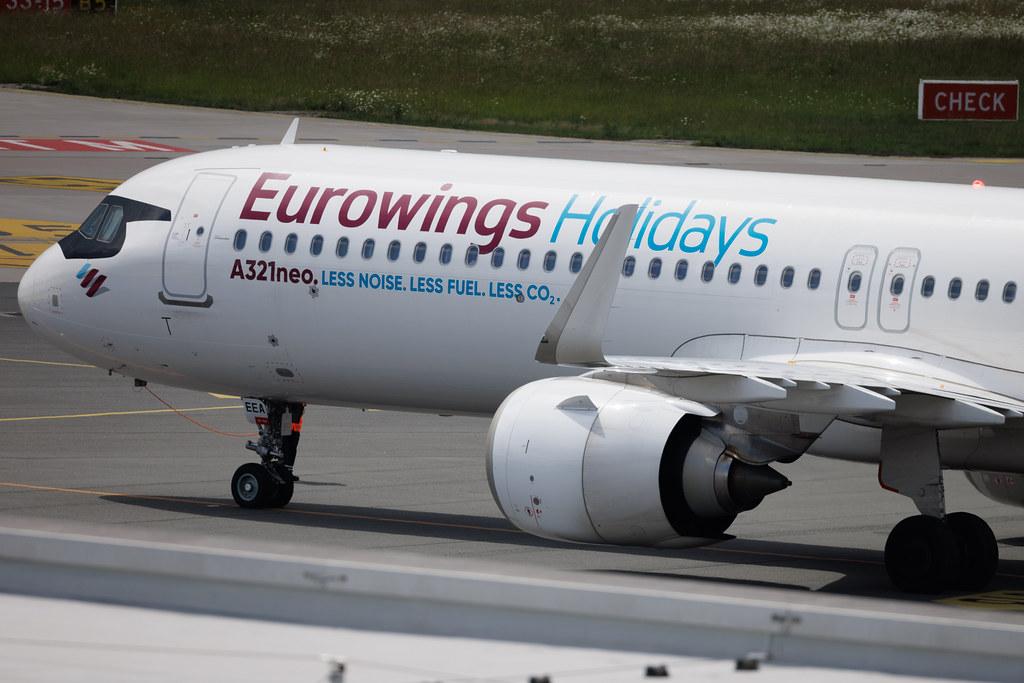 Hamburg Airport: Eurowings (EW / EWG) | Livery: Eurowings Holidays special colours | Airbus A321-251NX A21N | D-AEEA | MSN 11412