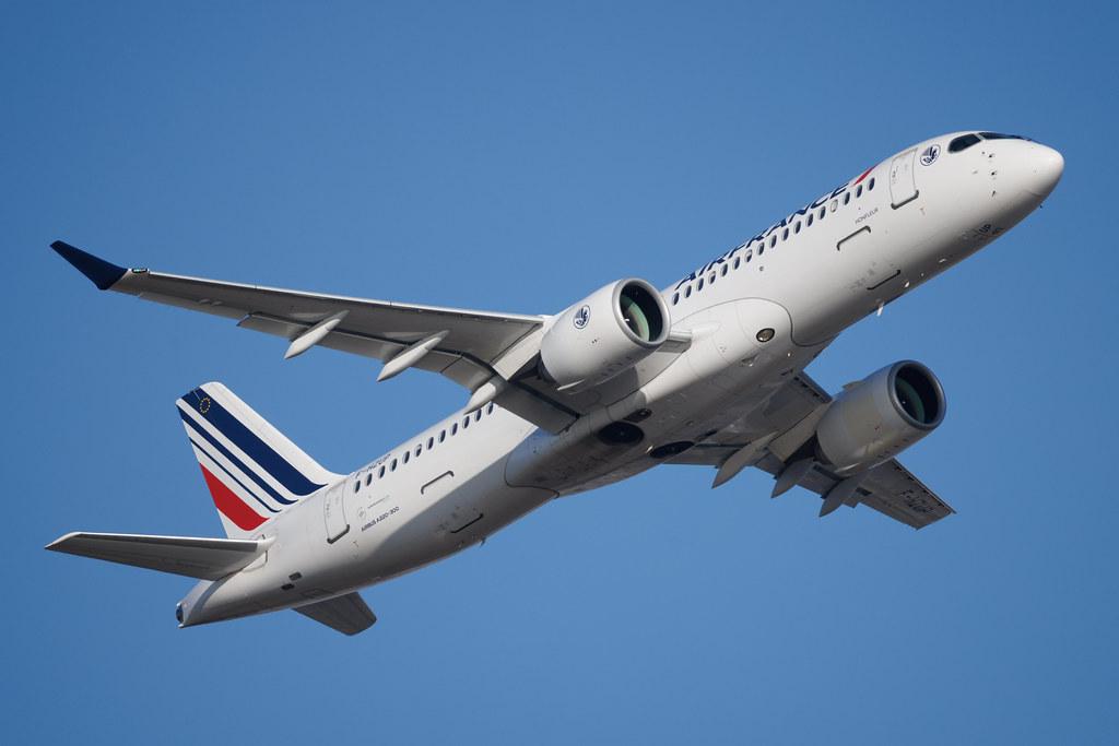 Rome Leonardo da Vinci Fiumicino Airport: Air France (AF / AFR) | Airbus A220-300 BCS3 | F-HZUP | MSN 55196