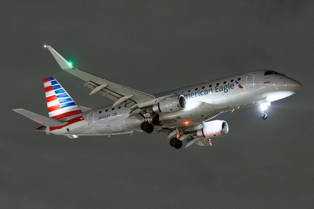 Los Angeles International Airport: American Eagle (AA / AAL) | Operator: SkyWest Airlines | Embraer E175LR E75L | N505SY | MSN 17000886