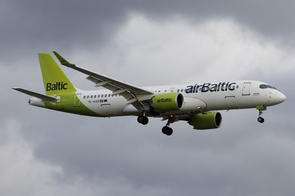 Hamburg Airport: Air Baltic (BT / BTI) | Airbus A220-300 BCS3 | YL-AAZ | MSN 55114