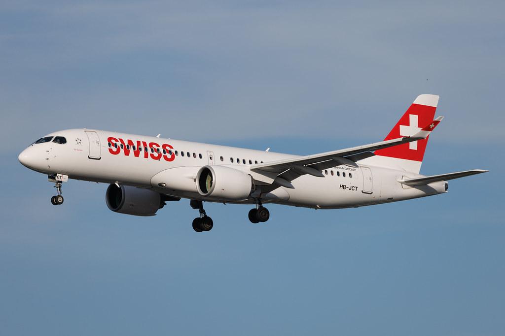 Hamburg Airport: Swiss (LX / SWR) | Airbus A220-300 BCS3 | HB-JCT | MSN 55046