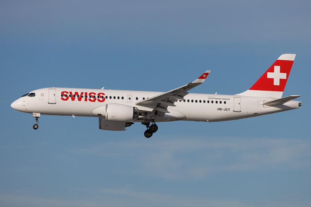 Hamburg Airport: Swiss (LX / SWR) | Airbus A220-300 BCS3 | HB-JCT | MSN 55046