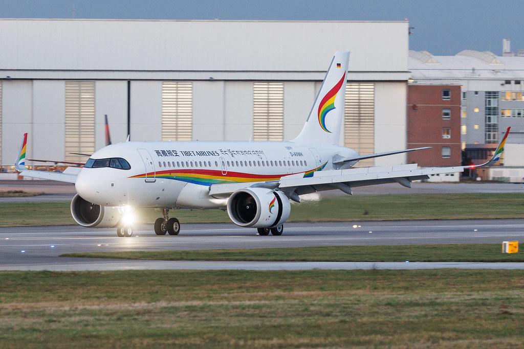 Hamburg Finkenwerder: Tibet Airlines (TV / TBA) | Airbus A319-153N A19N | D-AVWH | B-32LJ | MSN 12579