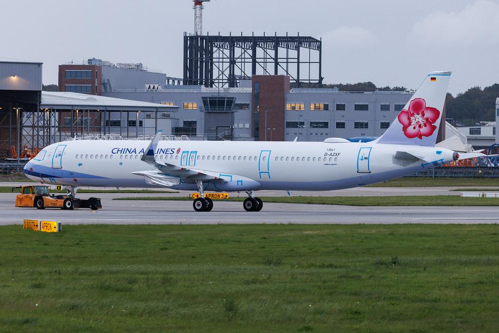 Hamburg Finkenwerder: China Airlines (CI / CAL) | Airbus A321-271NX A21N | D-AZXF | B-18129 | MSN 13541