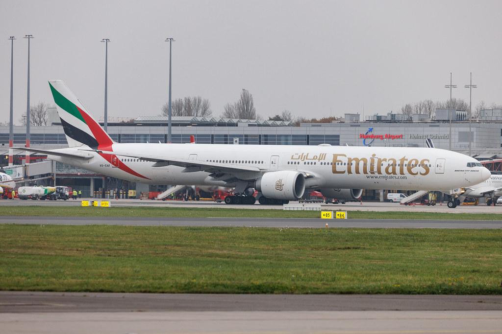 Hamburg Airport: Emirates (EK / UAE) | Boeing 777-31H(ER) B77W | A6-ENF | MSN 41085