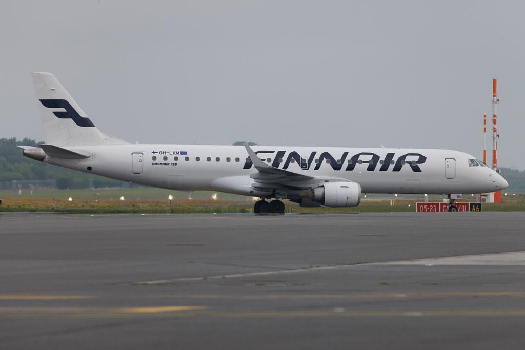 Hamburg Airport: Finnair (AY / FIN) | Operator: NORRA | Embraer E190LR E190 | OH-LKM | MSN 19000160
