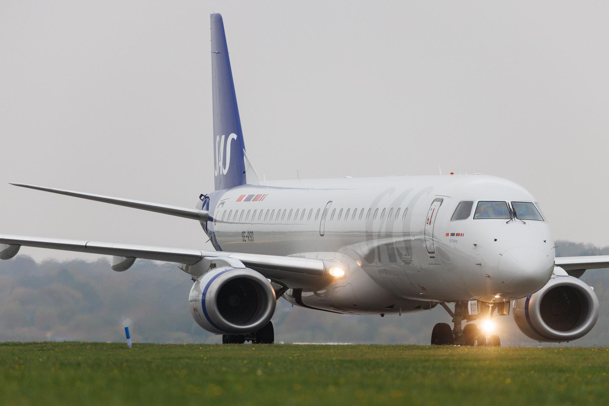 Hamburg Airport: SAS (SK / SAS) | Operator: SAS Link | Embraer E195LR E195 | SE-RSO | MSN 19000168