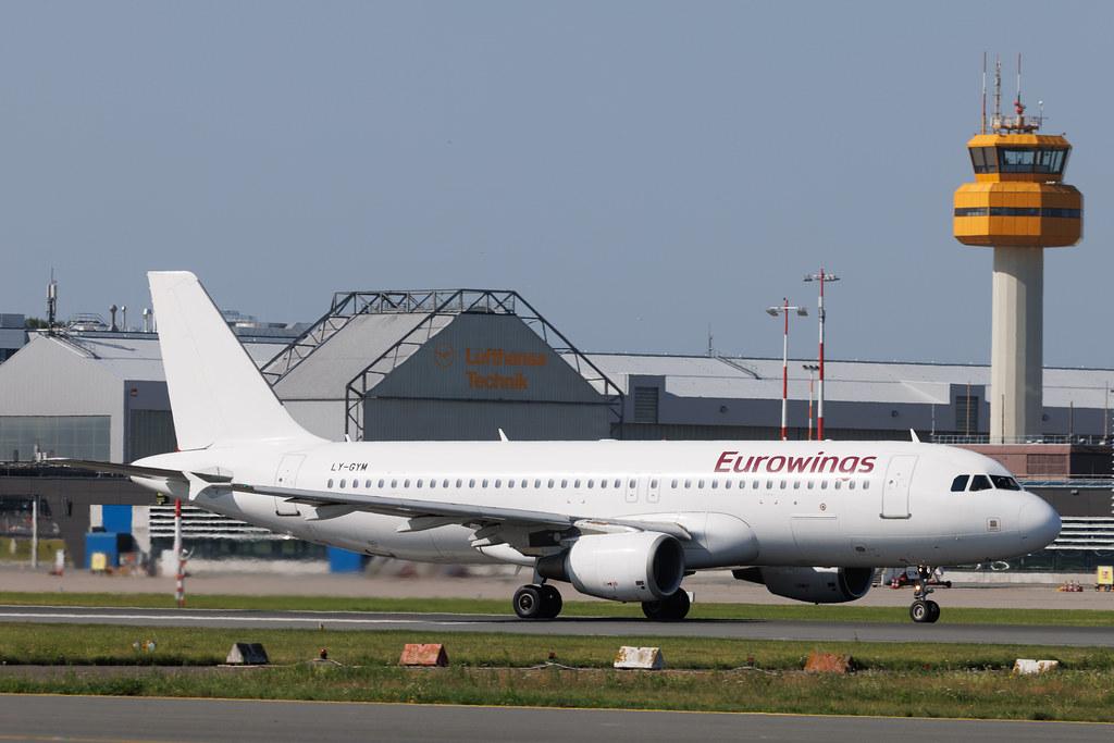 Hamburg Airport: Eurowings (EW / EWG) | Operator: GetJet Airlines | Airbus A320-214 A320 | LY-GYM | MSN 02584