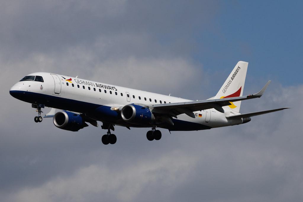 Frankfurt Airport: German Airways (ZQ / GER) | Embraer E190SR E190 | D-AKJC | MSN 19000189