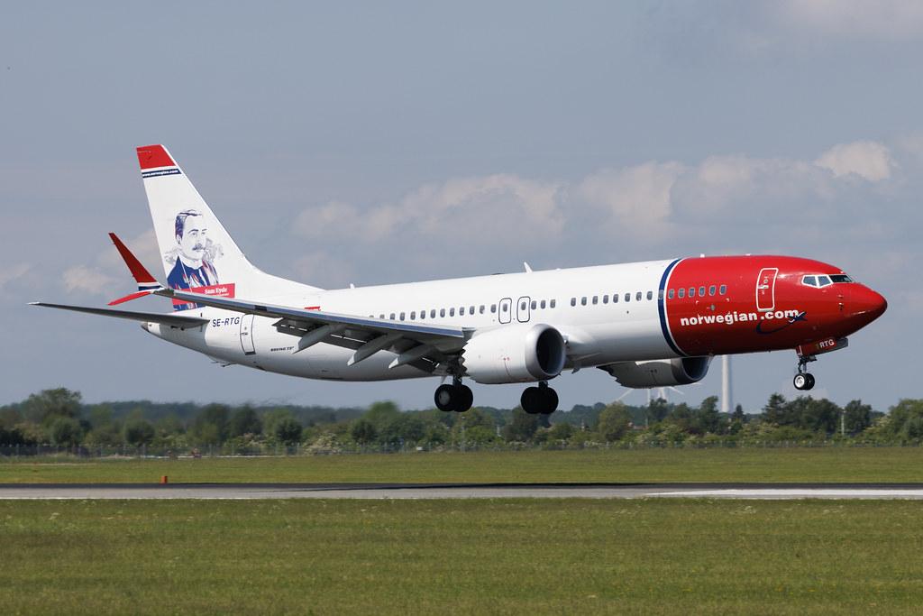 Copenhagen Airport: Norwegian (DY / NOZ) | Livery: Sam Eyde Livery | Operator: Norwegian Air Sweden | Boeing 737 MAX 8 B38M | SE-RTG | MSN 62897