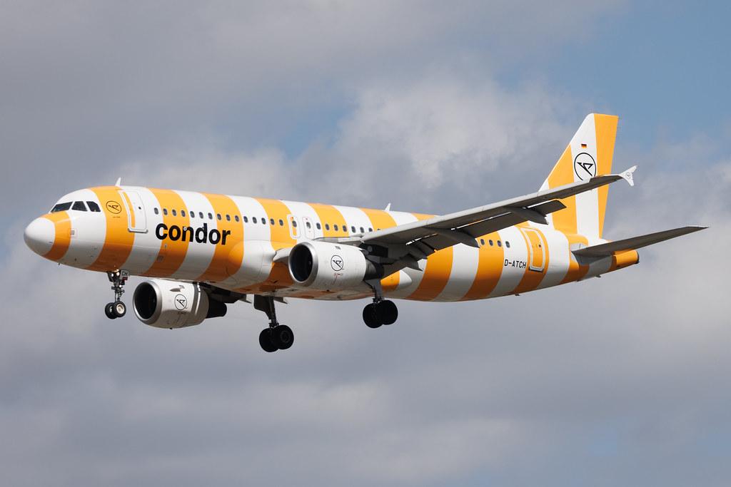 Frankfurt Airport: Condor (DE / CFG) | Livery: Yellow Sunshine Livery | Airbus A320-212 A320 | D-ATCH | MSN 1437