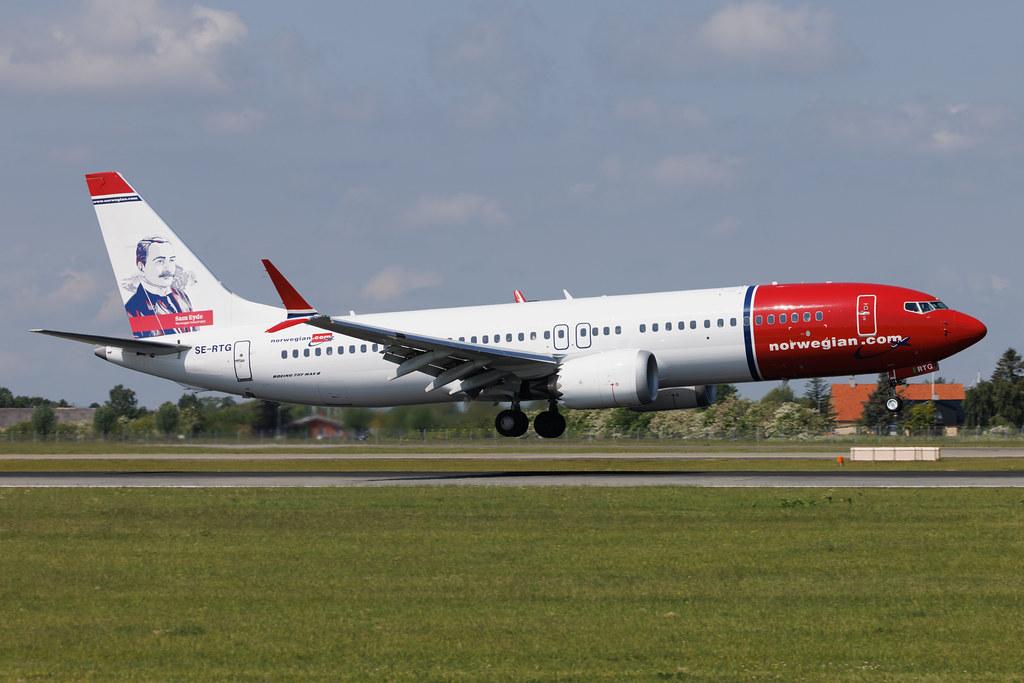 Copenhagen Airport: Norwegian (DY / NOZ) | Livery: Sam Eyde Livery | Operator: Norwegian Air Sweden | Boeing 737 MAX 8 B38M | SE-RTG | MSN 62897