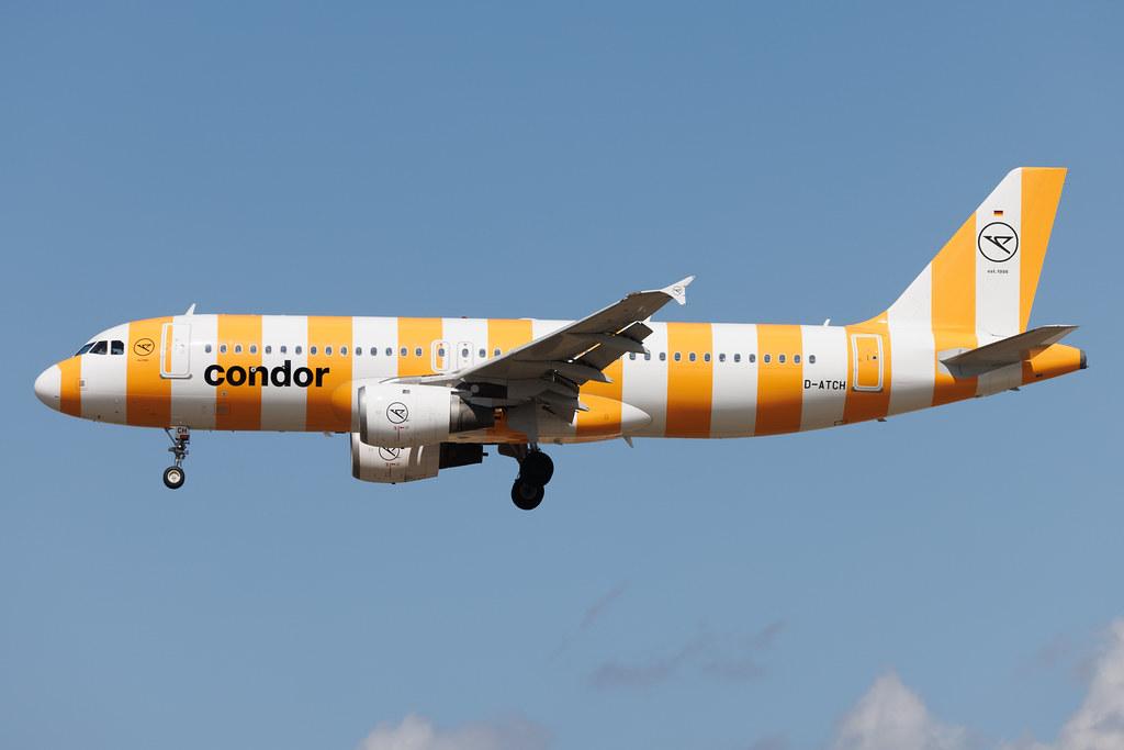 Frankfurt Airport: Condor (DE / CFG) | Livery: Yellow Sunshine Livery | Airbus A320-212 A320 | D-ATCH | MSN 1437
