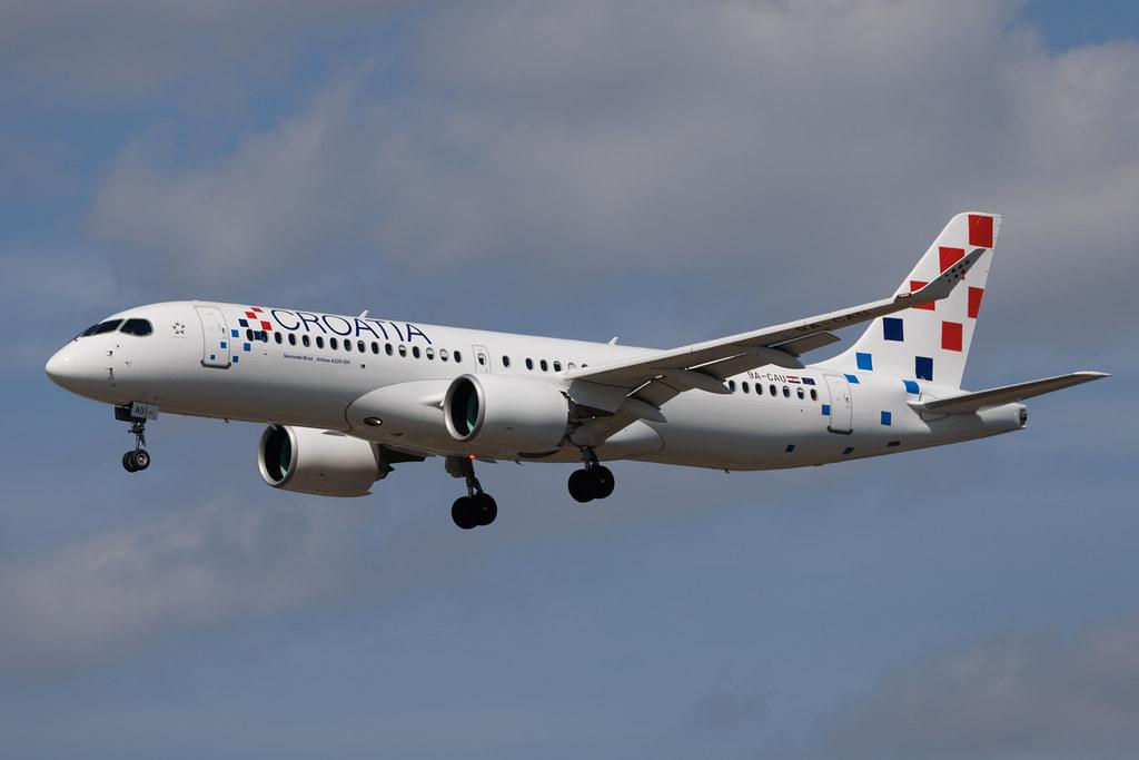 Frankfurt Airport: Croatia Airlines (OU / CTN) | Airbus A220-300 BCS3 | 9A-CAU | MSN 55473