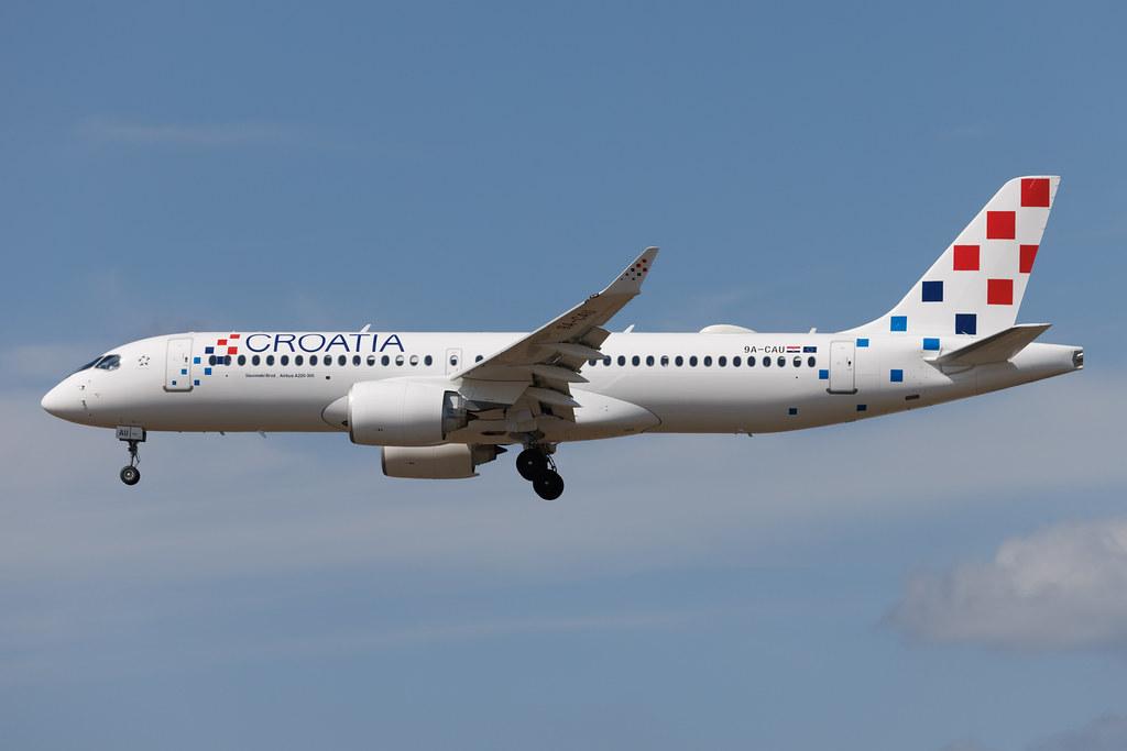 Frankfurt Airport: Croatia Airlines (OU / CTN) | Airbus A220-300 BCS3 | 9A-CAU | MSN 55473