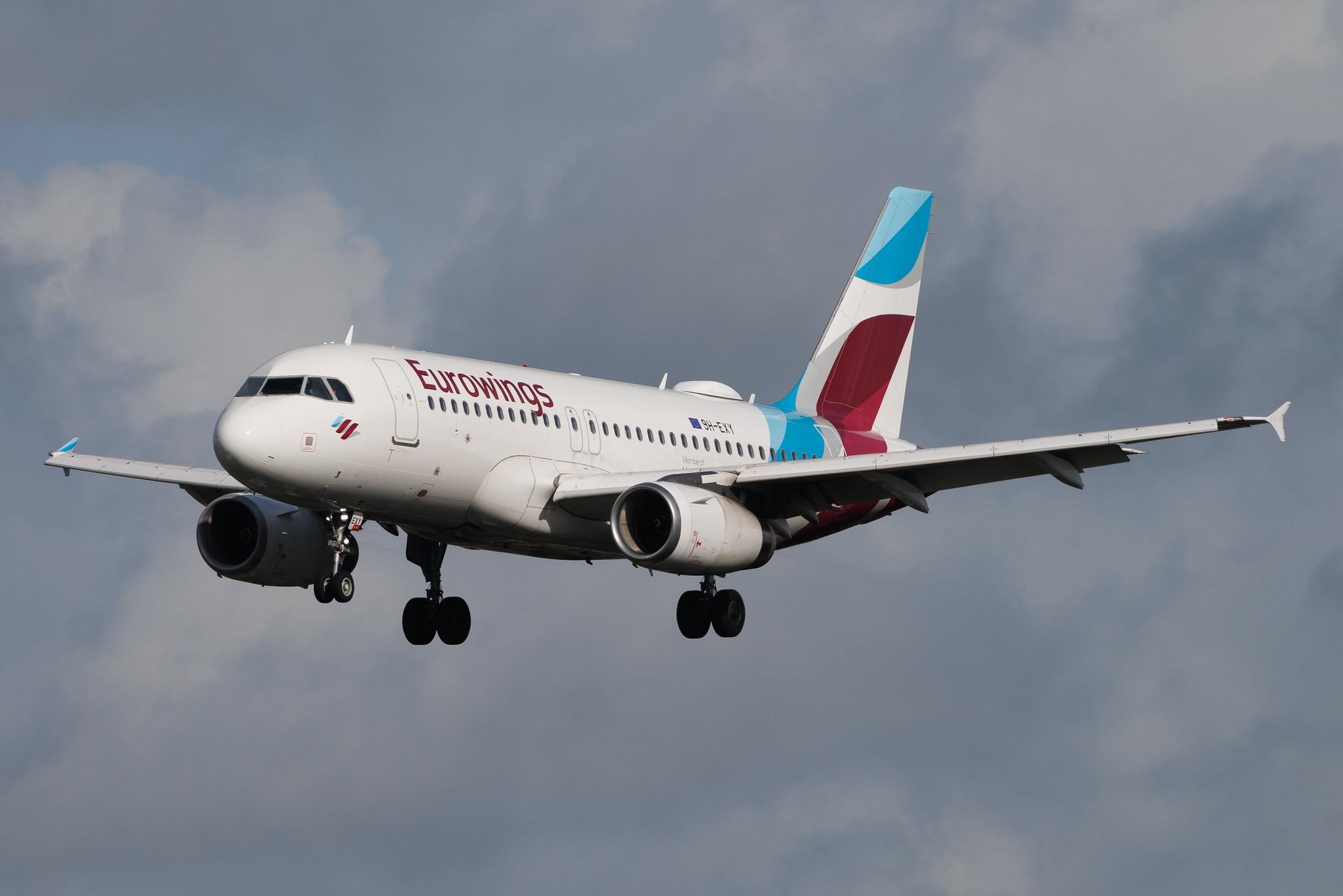 Hamburg Airport: Eurowings (EW / EWG) | Operator: Eurowings Europe | Airbus A319-132 A319 | 9H-EXY | MSN 05941