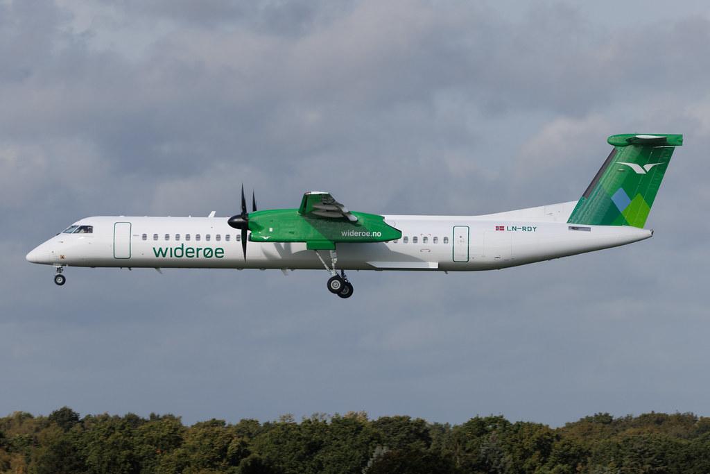 Hamburg Airport: Wideroe (WF / WIF) | De Havilland Canada Dash 8-400 DH8D | LN-RDY | MSN 4062